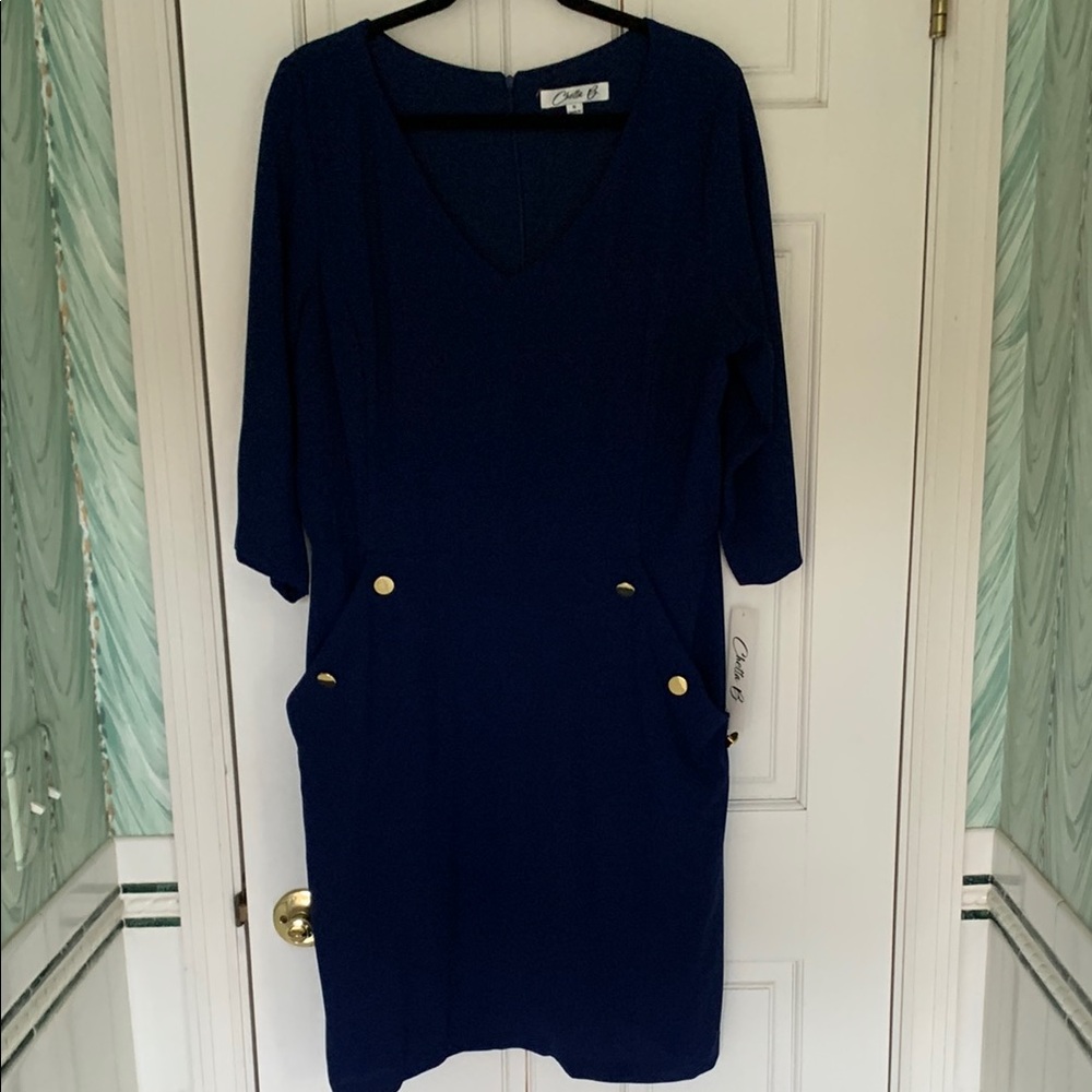 Elegant Navy Blue Dress